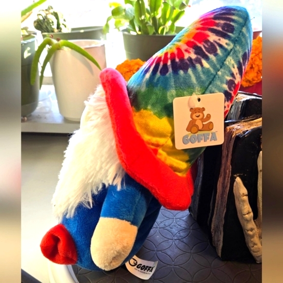 Goffa Tie Dye Rainbow Gnome Plush - Picture 2 of 6